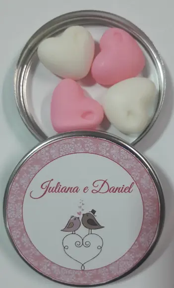 Latinha Com Coração, Lembrancinha Noivado, Casamento