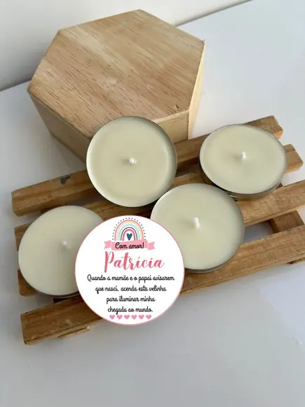 Latinha com Vela Aromática Nascimento, Lembrancinha
