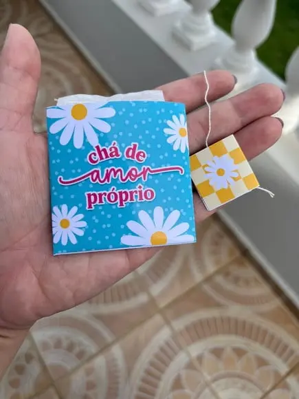 Card com Saquinho de Chá, Dia das Mulheres, Lembrancinha