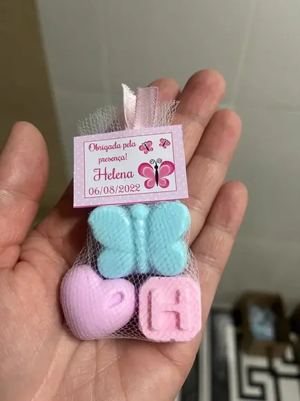 Sabonete de Borboleta com Letra, Lembrancinha Nascimento