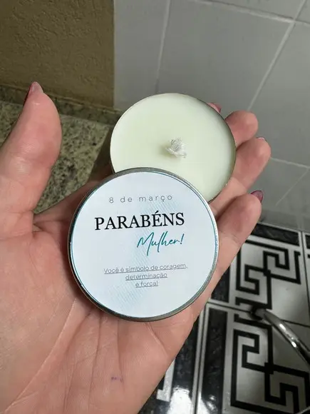 Latinha com Vela para Dia da Mulher, Lembrancinha Vela