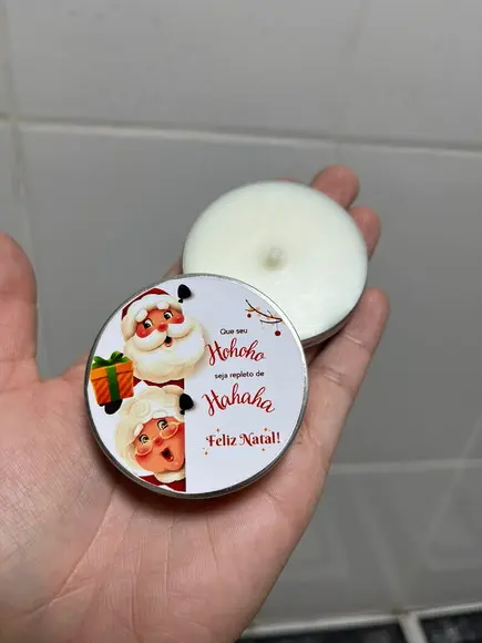 Latinha com Vela Aromática, Natal, Brinde Final do Ano