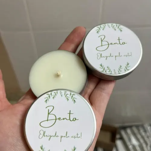 Latinha com Vela Aromática | Lembrancinha Nascimento