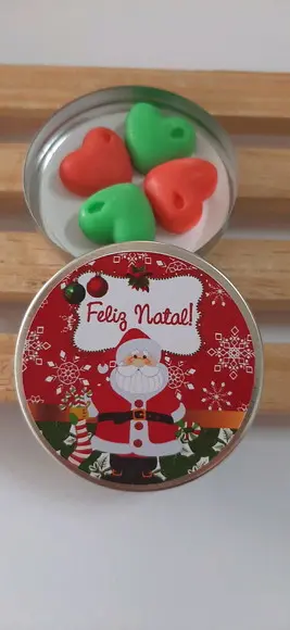 Latinha para Natal com Corações | Lembrancinha Natal