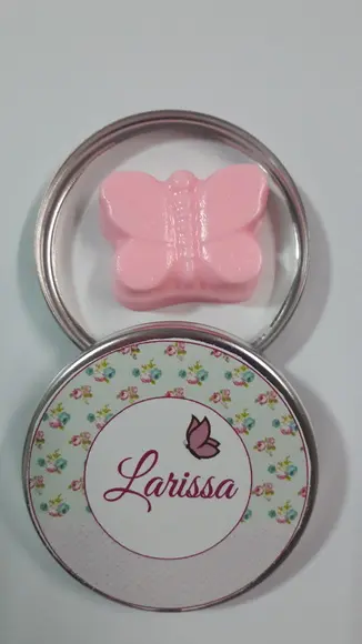 Latinha Com Sabonete De Borboleta, Lembrancinha Nascimento
