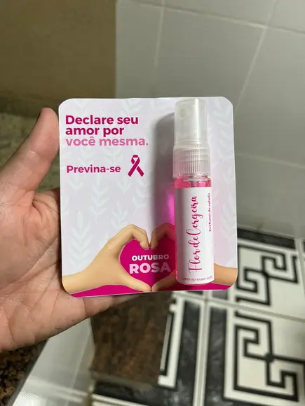 Brinde Outubro Rosa, Perfume de Cabelo, Spray Cabelo