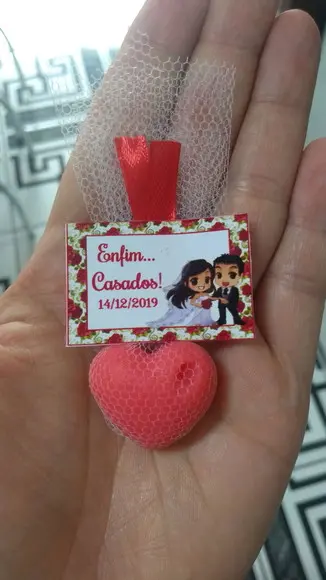 Lembrancinha de Casamento, Noivado, Sabonete Coração