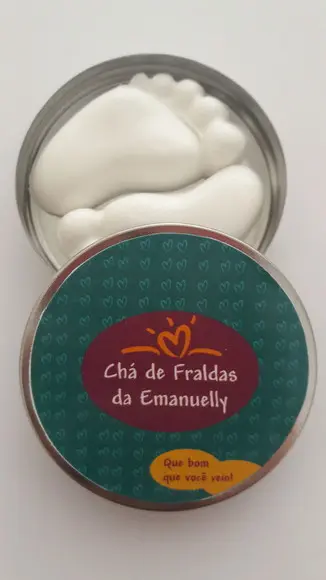 Lembrancinha De Chá De Fraldas, Latinha Com Pezinhos