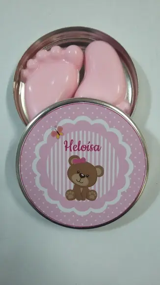 Latinha Com Pezinhos Lembrancinha Chá De Bebê Maternidade