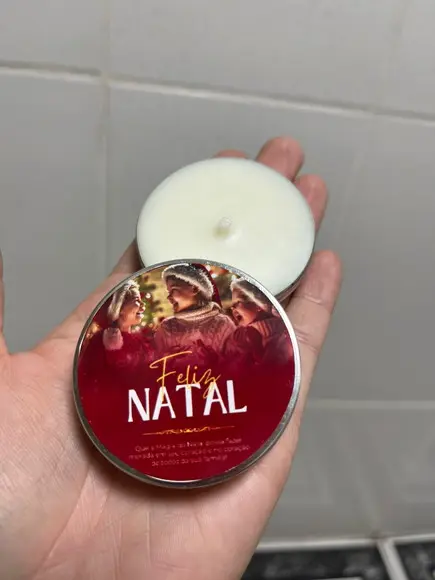 Latinha com Vela Aromática, Natal, Brinde Final do Ano