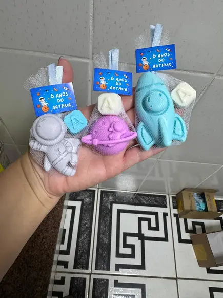 Sabonete Astronauta Lembrancinha Aniversário Infantil