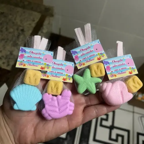 Sabonete Fundo do Mar, Lembrancinha Aniversário com Inicial