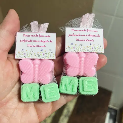 Sabonete de Borboleta com Letra, Lembrancinha Nascimento