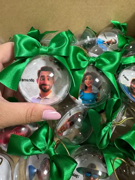 Bolinha de Natal Personalizada Brinde Empresa Final do Ano