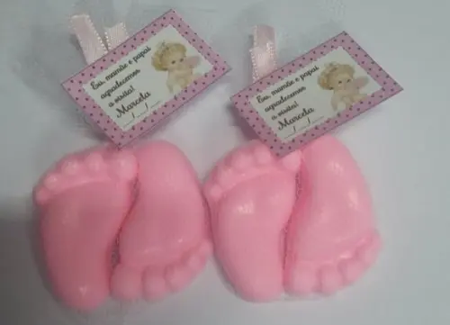 Sabonete de Pezinhos de Bebê Lembrancinha Maternidade