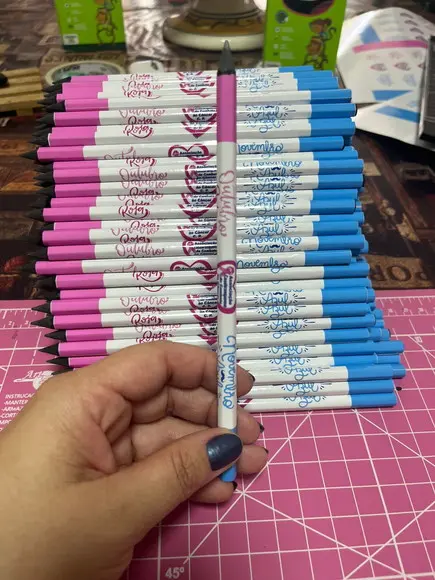 Lápis Personalizado Outubro Rosa e Novembro Azul, Brinde