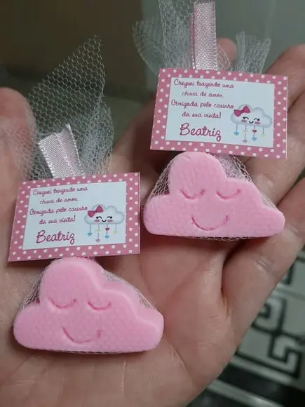 Sabonete Nuvem, Lembrancinha Chuva De Amor, Nascimento, Chá