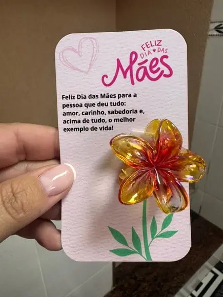 Presilha de Cabelo Flor Dia das Mães Lembrancinha Delicada