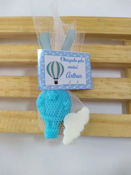 Lembrancinha Sabonete Balão E Nuvem, Nascimento, Chá