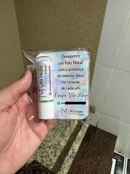 Manteiga de Cacau com Cartão, Natal, Brinde Final de Ano