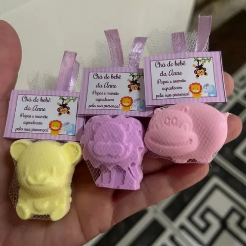 Sabonete de Safari Lembrancinha Chá de Bebê