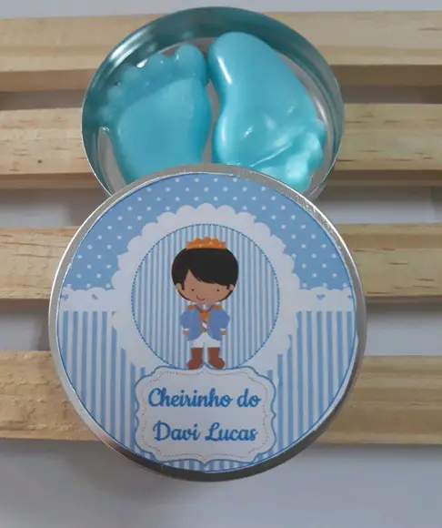 Latinha Com Mini Pezinhos, Lembrancinha Maternidade