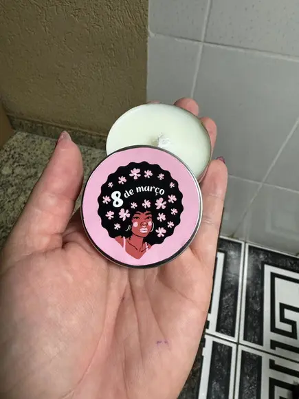 Latinha com Vela para Dia da Mulher, Lembrancinha Vela