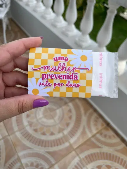 Card com Protetor Diário, Absorvente, Dia das Mulheres