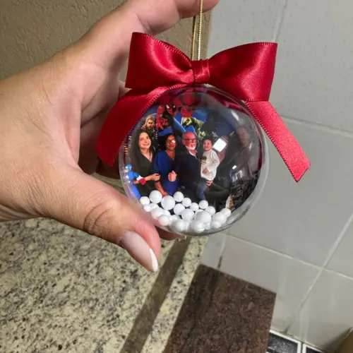 Bolinha de Natal Personalizada Lembrancinha Natal