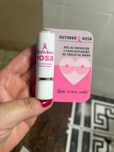 Lembrancinha Outubro Rosa Protetor Labial