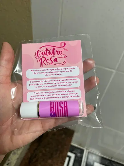 Manteiga de Cacau, Outubro Rosa com Cartão, Lembrancinha