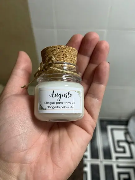 Lembrancinha Vela Perfumada Tampa de Rolha, Vidrinho