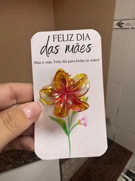 Presilha de Cabelo Flor Dia das Mães Lembrancinha Delicada