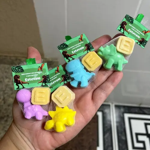 Sabonete de Dino, Festa Dinossauro, Lembrancinha