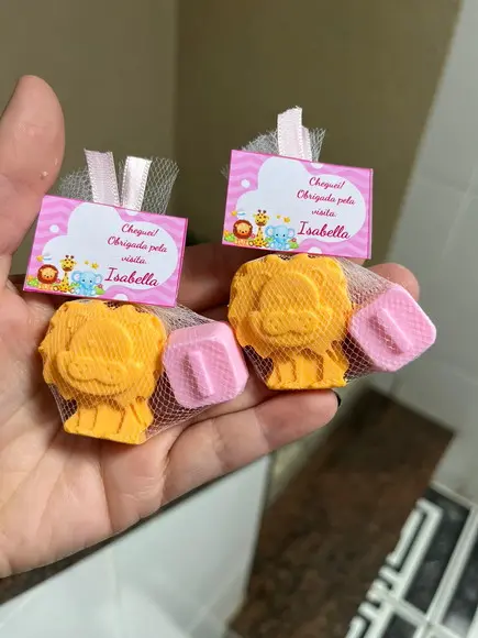 Sabonete Leãozinho, Lembrancinha Safari com Inicial, Leão