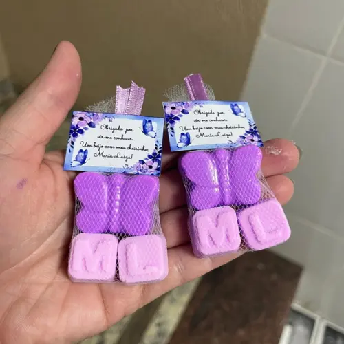 Sabonete de Borboleta com Letra, Lembrancinha Nascimento