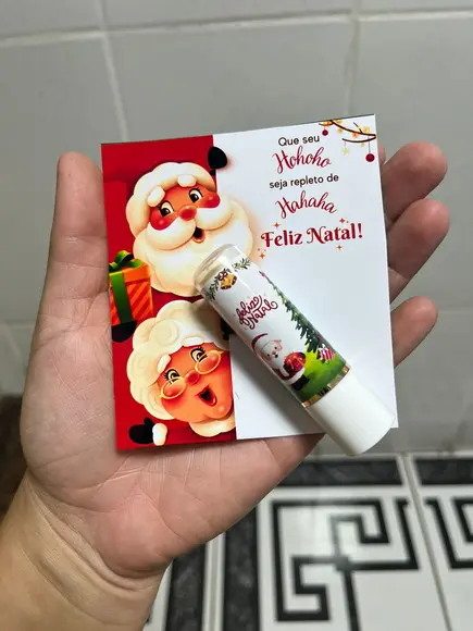 100 Manteiga de Cacau com Cartão, Natal, Brinde Final de Ano