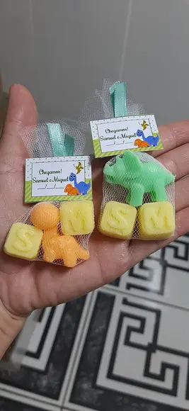 Sabonete De Dino Com 2 Iniciais, Lembrancinha Nascimento,chá