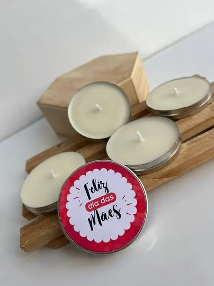 Latinha com Vela Aromática Dia das Mães, Brinde Mãe