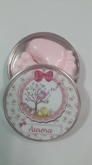 Latinha com Pezinhos, Nascimento, Chá, Lembrancinha