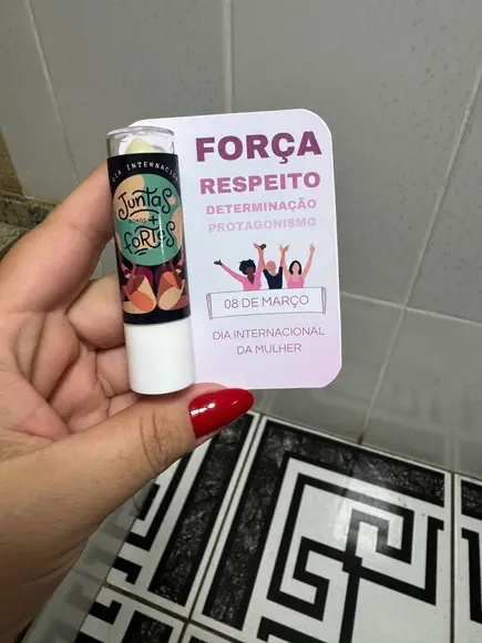 Manteiga de Cacau com Card, Dia da Mulher, Lembrancinha