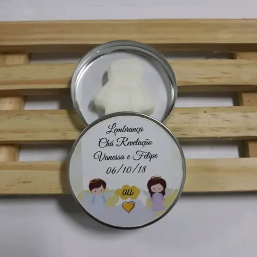 Latinha Com Sabonete De Anjo, Lembrancinha Batizado