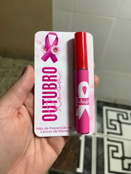 Lip Gloss Labial Transparente Brinde Outubro Rosa