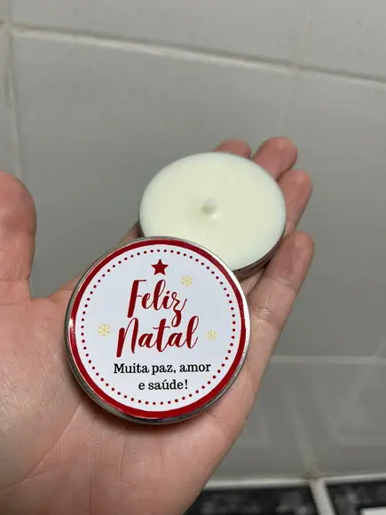 Latinha com Vela Aromática, Natal, Brinde Final do Ano
