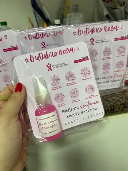 Brinde Outubro Rosa, Perfume de Cabelo, Spray Cabelo
