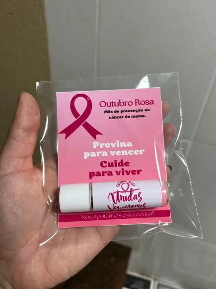 Manteiga de Cacau, Outubro Rosa com Cartão, Lembrancinha