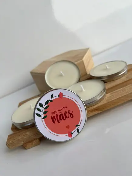Latinha com Vela Aromática Dia das Mães, Brinde Mãe