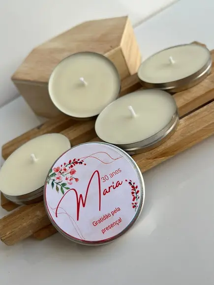 Latinha com Vela Aromática Aniversário, Lembrancinha