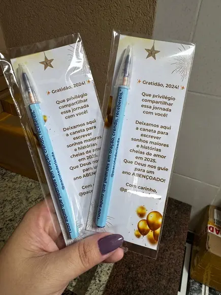 Caneta Personalizada com Card, Lembrancinha, Brinde