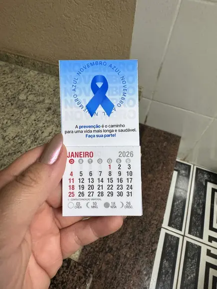 Calendário 2027 - Brinde Novembro Azul